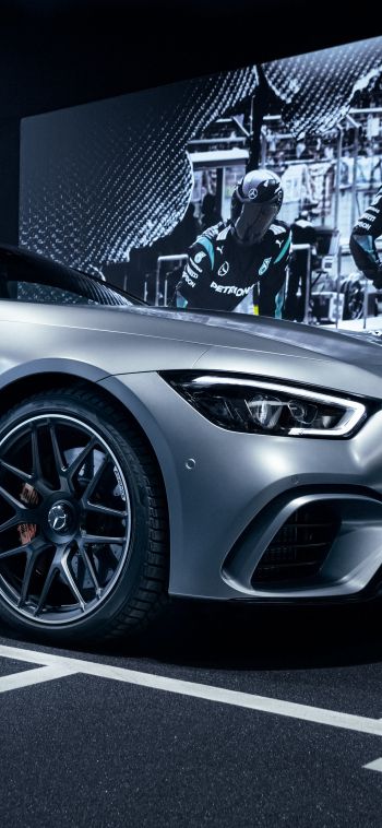 Mercedes-AMG, sports car, gray Wallpaper 1080x2340