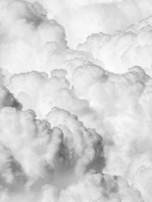 cumulus, black and white Wallpaper 1536x2048