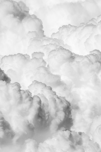 cumulus, black and white Wallpaper 640x960