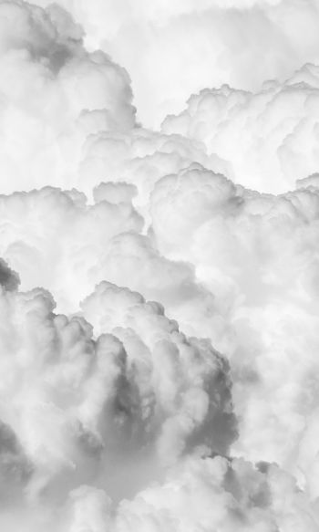 cumulus, black and white Wallpaper 1200x2000