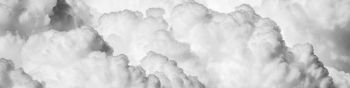 cumulus, black and white Wallpaper 1590x400