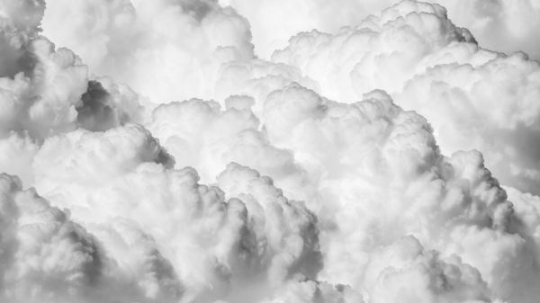 cumulus, black and white Wallpaper 3840x2160