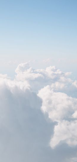 cumulus, sky, white Wallpaper 1440x3040