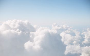 Обои 1920x1200 кучевые облака, небо, белый