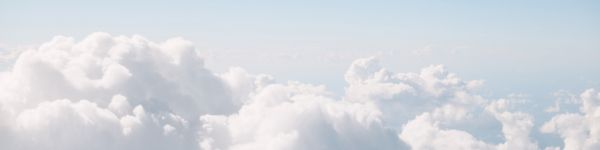 cumulus, sky, white Wallpaper 1590x400