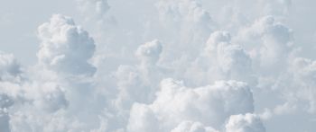 cumulus, sky, white Wallpaper 2560x1080