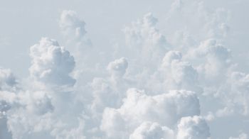 Обои 1920x1080 кучевые облака, небо, белый