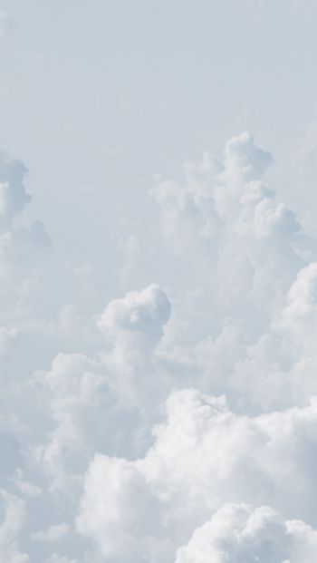 Обои 640x1136 кучевые облака, небо, белый