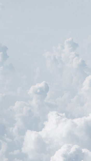Обои 720x1280 кучевые облака, небо, белый