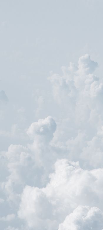 Обои 720x1600 кучевые облака, небо, белый