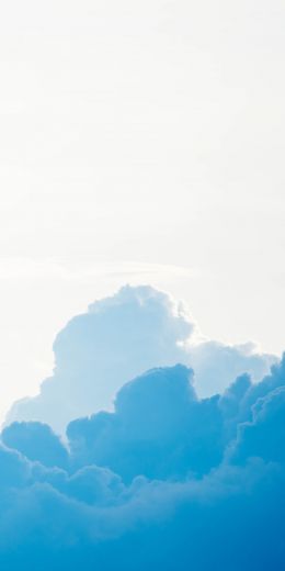 Обои 720x1440 кучевые облака, небо, голубой