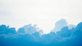 cumulus, sky, blue Wallpaper 1600x900
