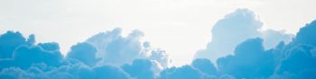 cumulus, sky, blue Wallpaper 1590x400