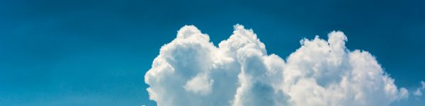 cumulus, sky, blue Wallpaper 1590x400