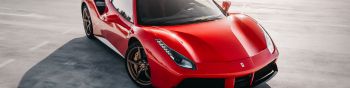 Ferrari 488, sports car Wallpaper 1590x400