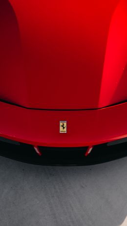 Обои 640x1136 красный Ferrari, спортивная машина