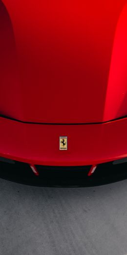 red ferrari, sports car Wallpaper 720x1440