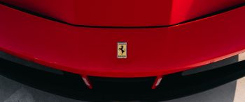 Обои 2560x1080 красный Ferrari, спортивная машина