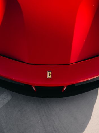 Обои 1536x2048 красный Ferrari, спортивная машина