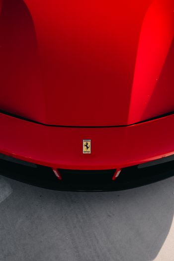 Обои 640x960 красный Ferrari, спортивная машина