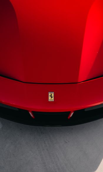 Обои 1200x2000 красный Ferrari, спортивная машина