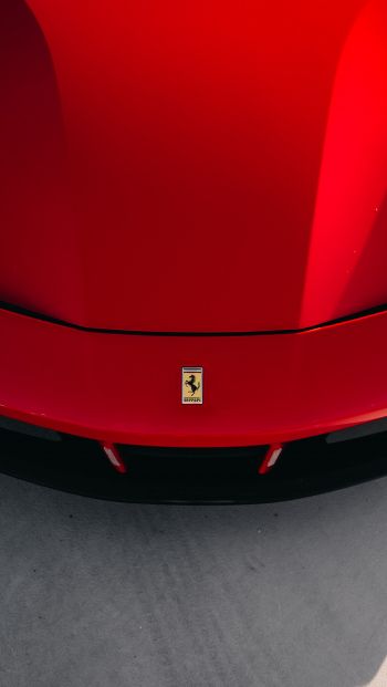 Обои 640x1136 красный Ferrari, спортивная машина