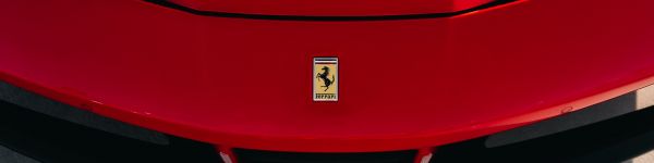 red ferrari, sports car Wallpaper 1590x400
