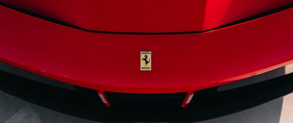 red ferrari, sports car Wallpaper 2560x1080