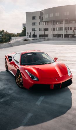 Обои 600x1024 Ferrari 488, спортивная машина