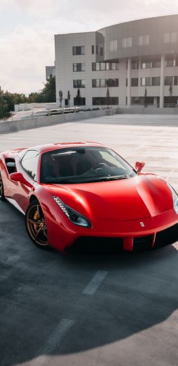 Обои 1440x2960 Ferrari 488, спортивная машина