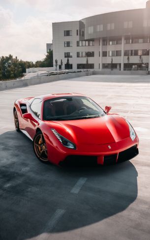 Обои 1752x2800 Ferrari 488, спортивная машина