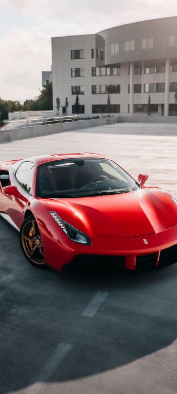 Обои 1080x2400 Ferrari 488, спортивная машина