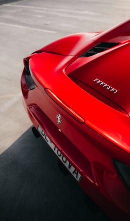 red ferrari, sports car Wallpaper 600x1024