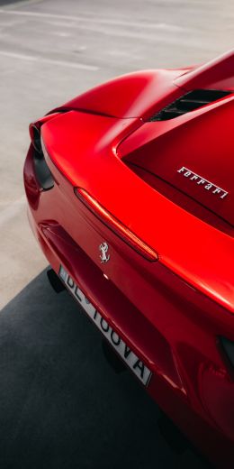 red ferrari, sports car Wallpaper 720x1440