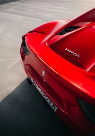 red ferrari, sports car Wallpaper 1668x2388