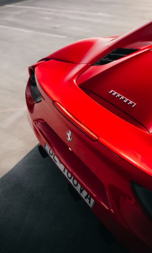 Обои 1200x2000 красный Ferrari, спортивная машина