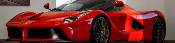 Обои 1590x400 LaFerrari, гоночный автомобиль