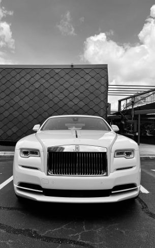 Rolls-Royce, black and white Wallpaper 1200x1920