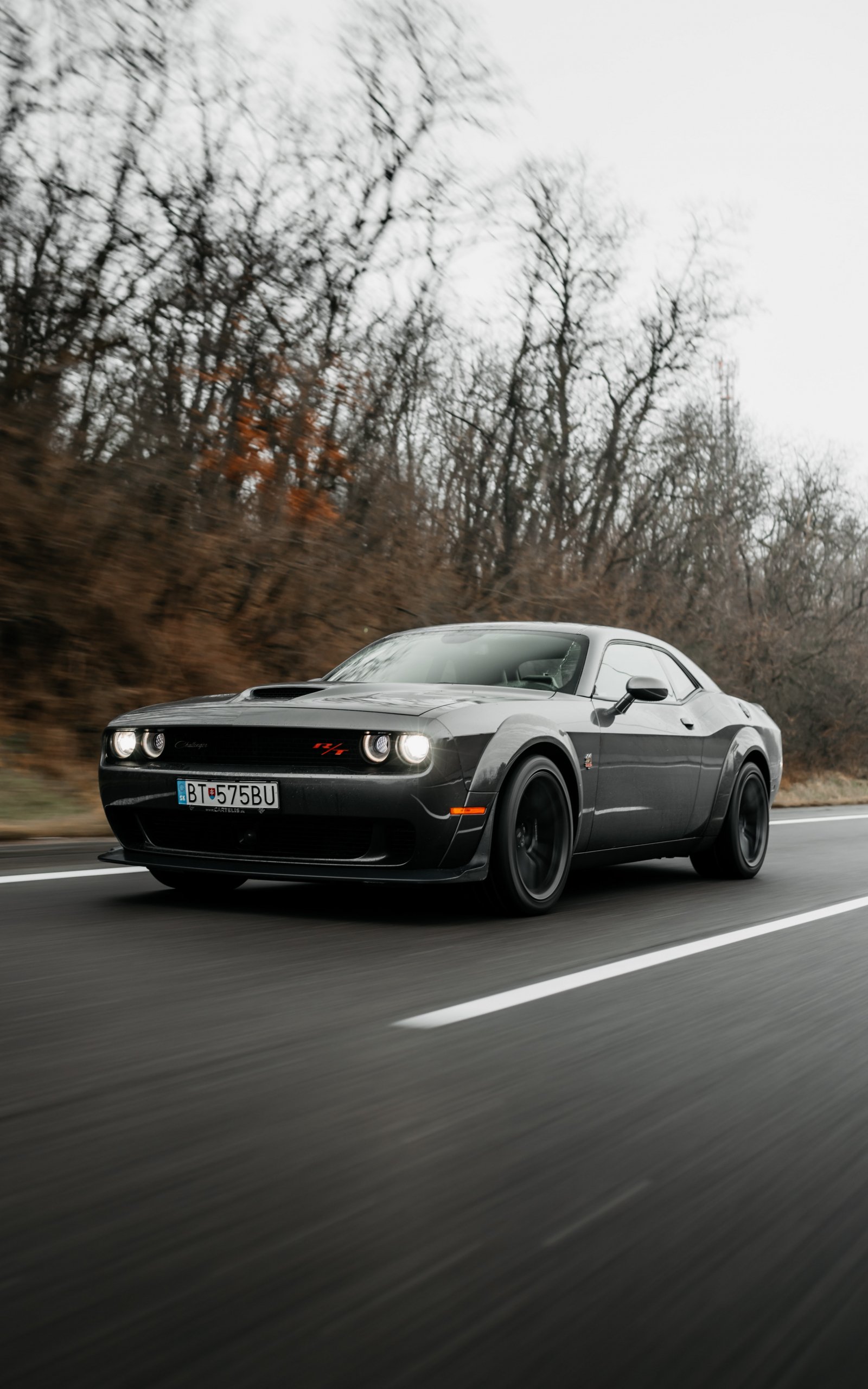 Dodge Challenger, мустанг, спортивная машина Обои 1600x2560 Samsung Galaxy  Tab S7, S5e / Huawei MatePad 10.8, Pro / Lenovo Tab P11 Pro