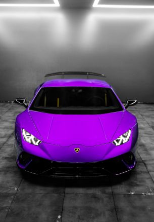 Lamborghini Huracan, sports car, purple Wallpaper 1640x2360