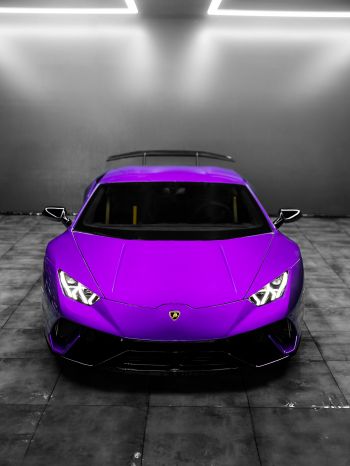 Обои 1620x2160 Lamborghini Huracan, спортивная машина, фиолетовый