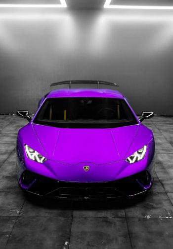 Lamborghini Huracan, sports car, purple Wallpaper 1668x2388