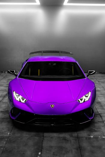 Lamborghini Huracan, sports car, purple Wallpaper 640x960