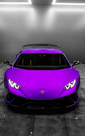 Обои 800x1280 Lamborghini Huracan, спортивная машина, фиолетовый