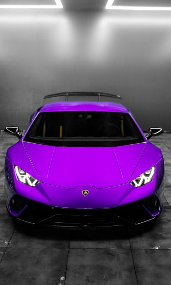 Обои 1200x2000 Lamborghini Huracan, спортивная машина, фиолетовый