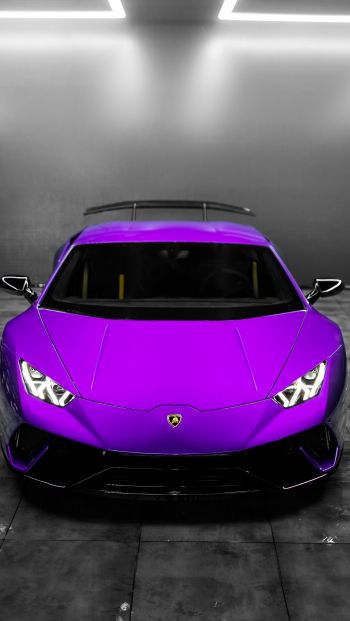 Обои 640x1136 Lamborghini Huracan, спортивная машина, фиолетовый