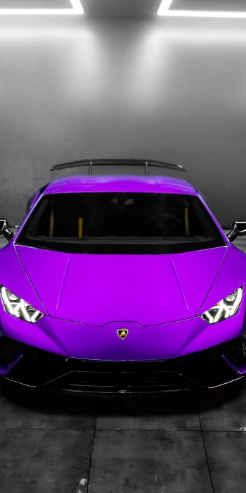 Lamborghini Huracan, sports car, purple Wallpaper 720x1440
