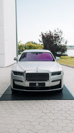 Rolls-Royce, white Wallpaper 720x1280