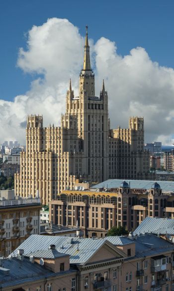 Stalin skyscraper, Moscow, Russia Wallpaper 1200x2000