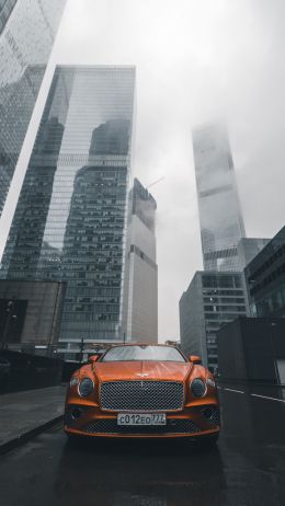 Обои 1080x1920 Bentley, город, туман